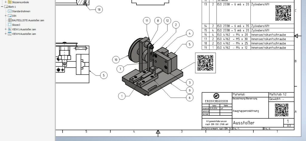 QR-Code mit Word erstellen und in Ihren technischen Zeichnungen einfügen. Anleitung Inventor Froschhäuser