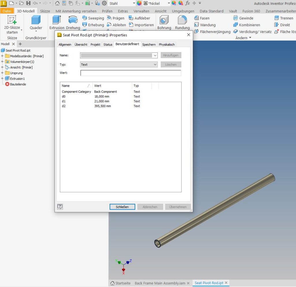 Inventor-Quick-Hack Nr.8 - Parameter in der Stückliste verwenden