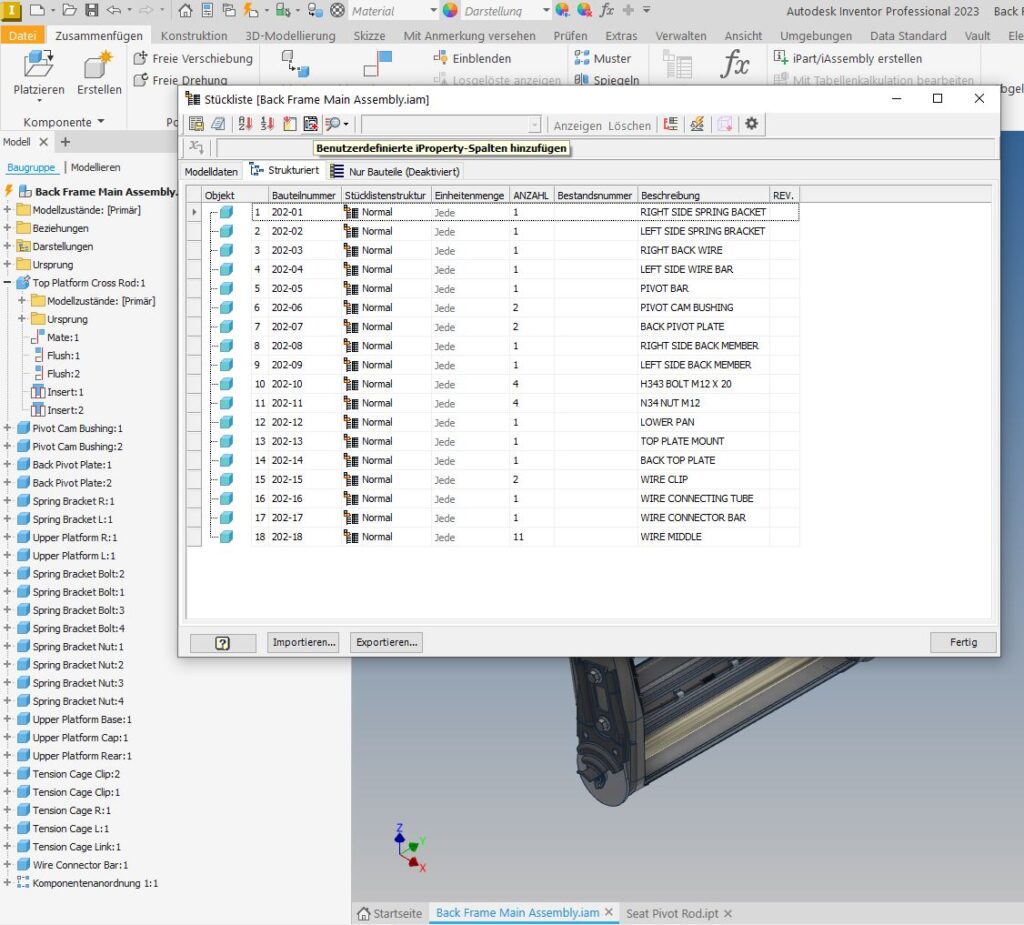 Inventor-Quick-Hack Nr.8 - Parameter in der Stückliste verwenden