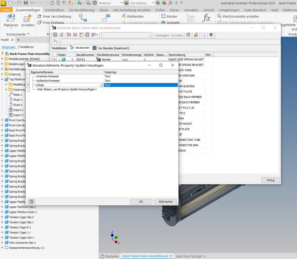 Inventor-Quick-Hack Nr.8 - Parameter in der Stückliste verwenden